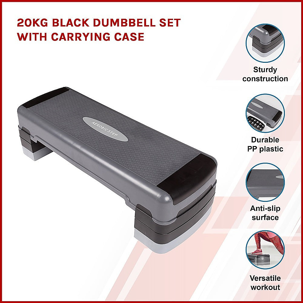 Adjustable Aerobic Step Platform – Gym Fitness Exercise Stepper for Home Workouts