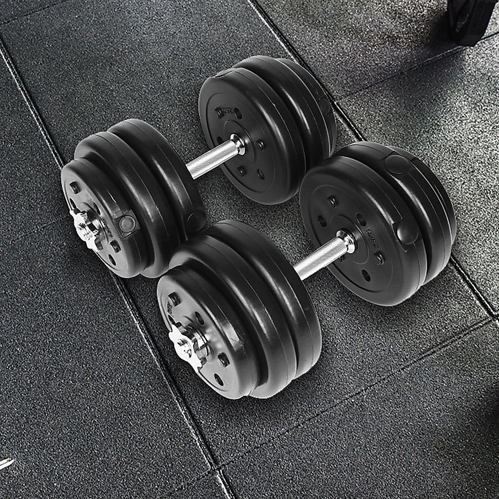 30KG Adjustable Dumbbell Set Home Gym Weights for Strength & Fitness Training