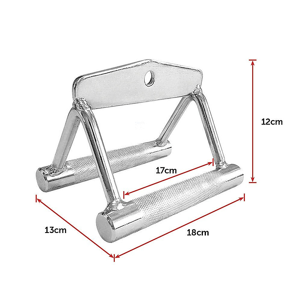 Close Grip Seated Row Handle – Triangle Cable Attachment Bar for Gym Machines