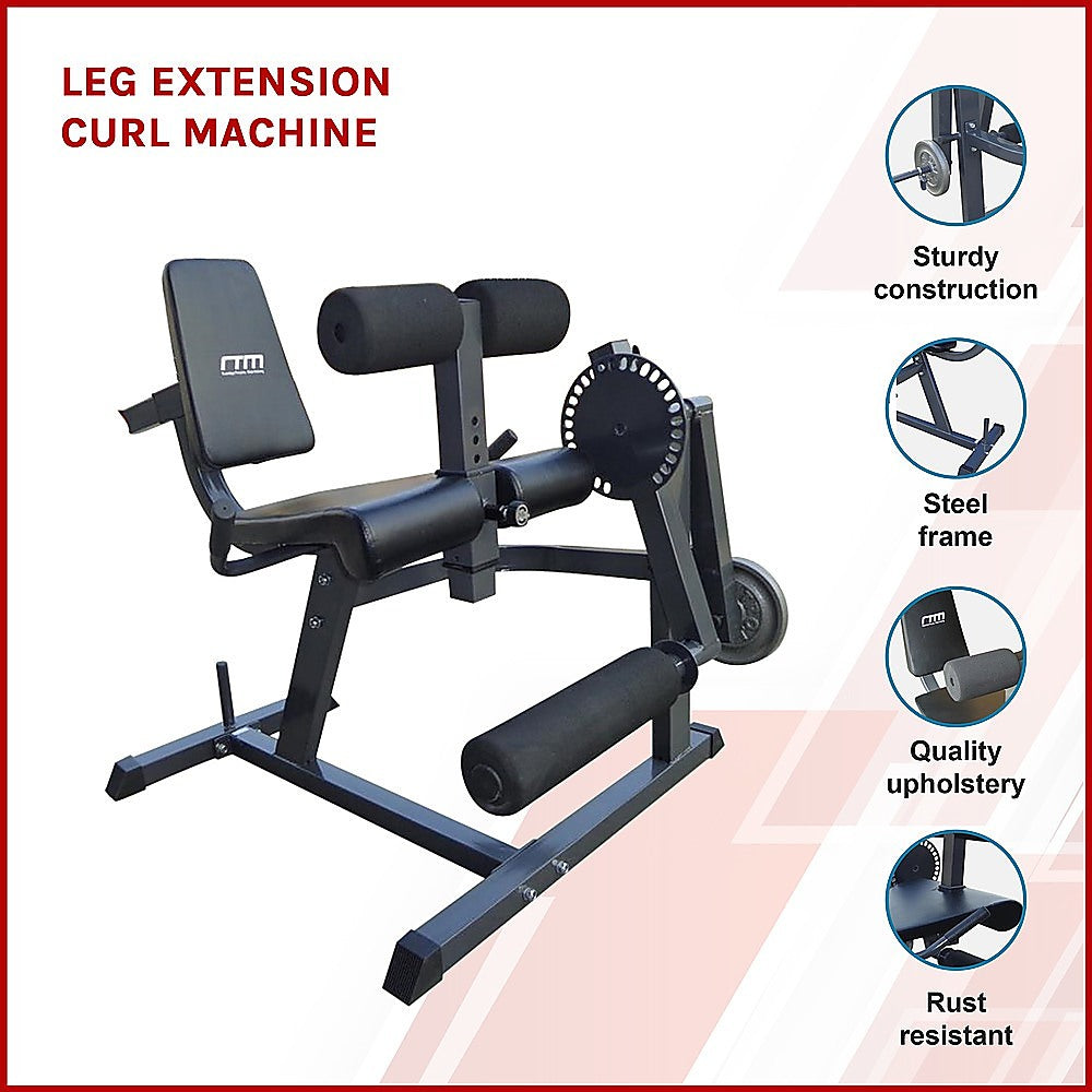Leg Extension Curl Machine Adjustable Home Gym Quad & Hamstring Workout Bench