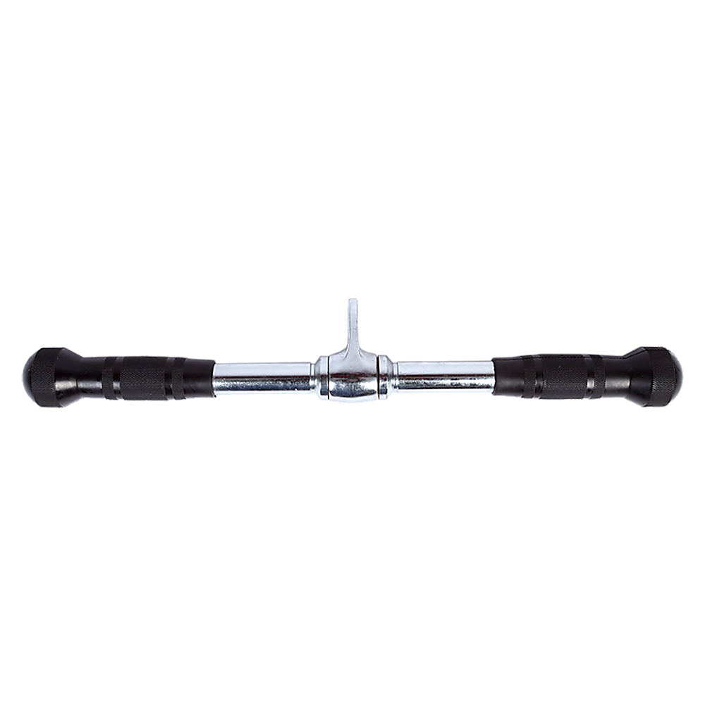 Randy & Travis Rubber Coated Solid Straight Bar Attachment for Cable Machines