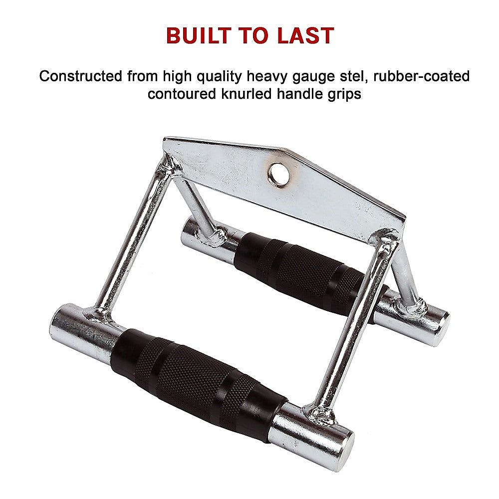 Rubber-Coated Close Grip Triangle Attachment for Lat Pulldown