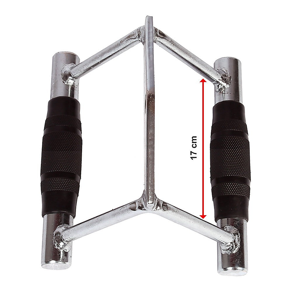 Rubber-Coated Close Grip Triangle Attachment for Lat Pulldown