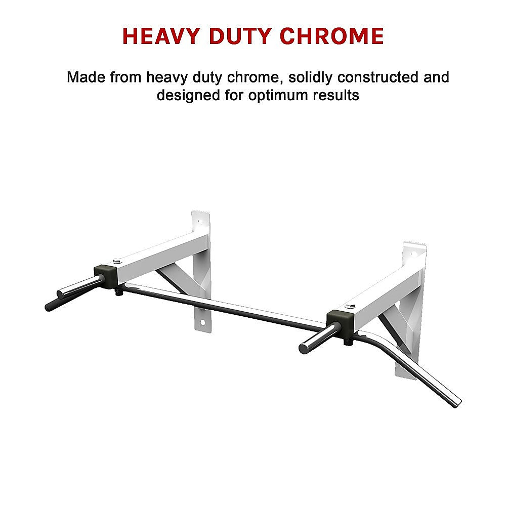 Wall Mounted Chin Up Pull Up Bar Heavy Duty Home Gym Strength Training