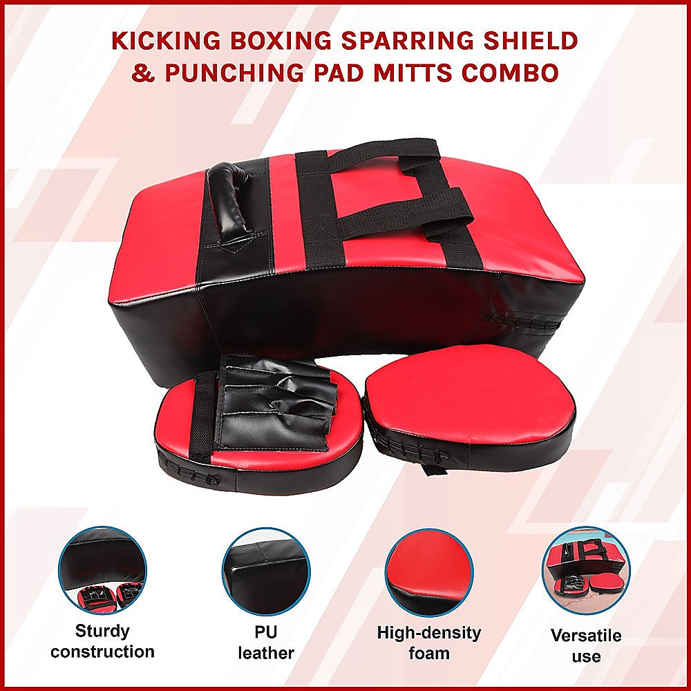 Kickboxing Shield & Punching Pad Combo – Sparring Training Strike Set