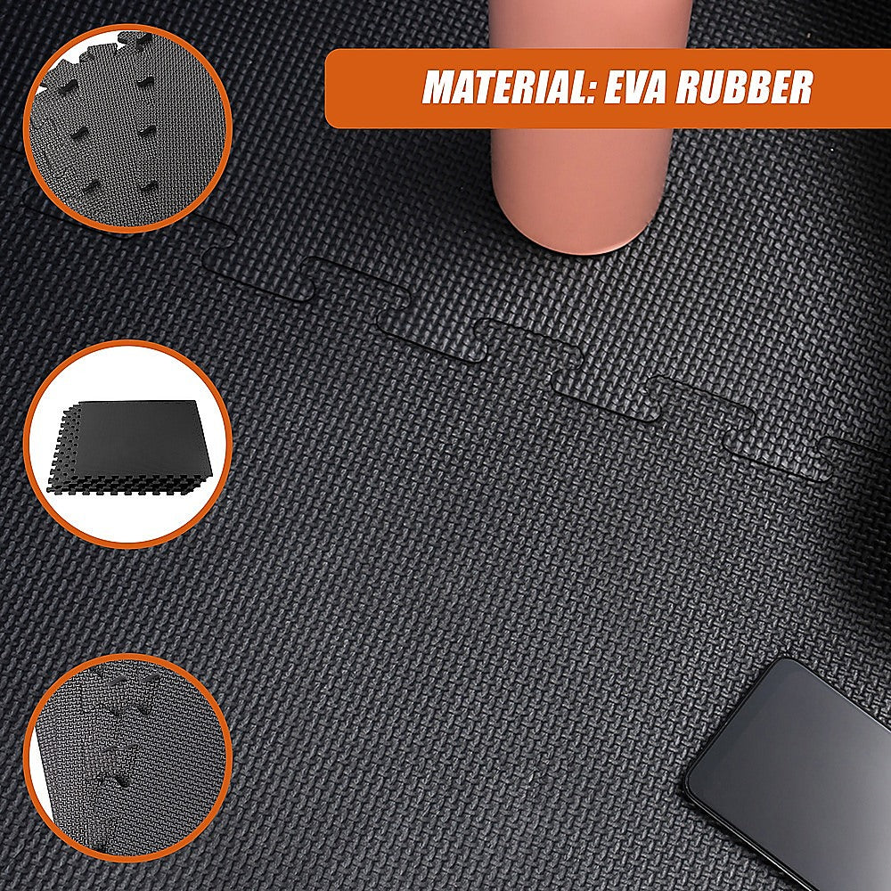 4 Tiles EVA Interlocking Gym Floor Mats Home Fitness Puzzle Exercise Mat Set