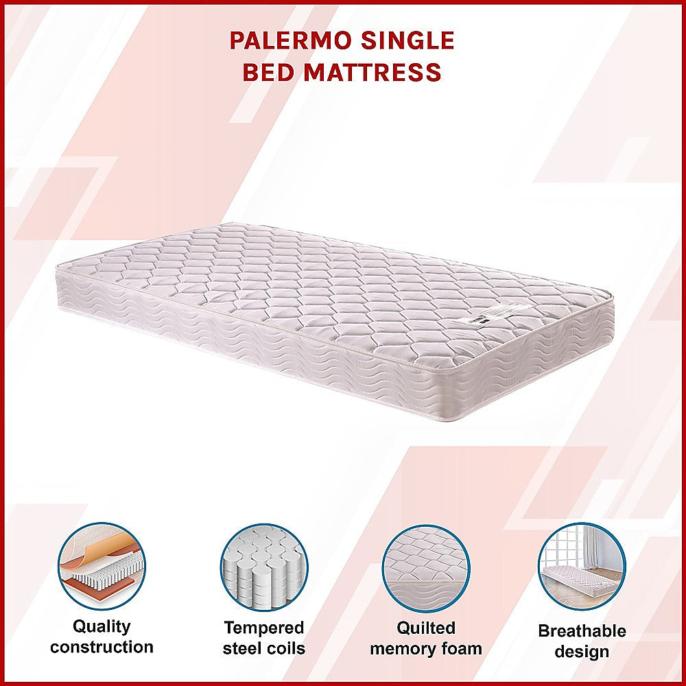 Palermo King 20cm Memory Foam and Innerspring Hybrid Mattress