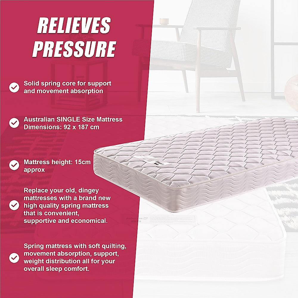 Palermo King 20cm Memory Foam and Innerspring Hybrid Mattress