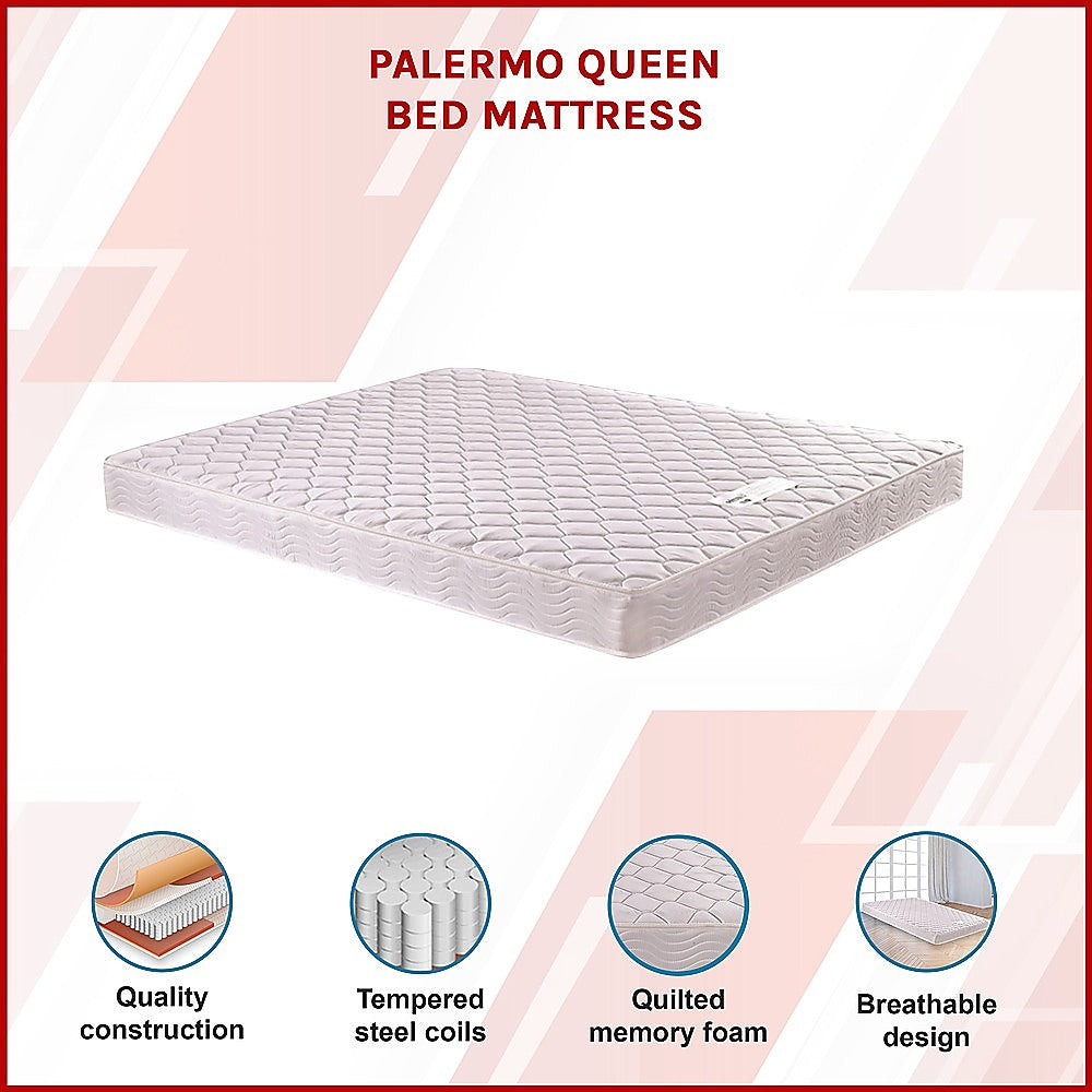 Palermo Queen 20cm Memory Foam and Innerspring Hybrid Mattress
