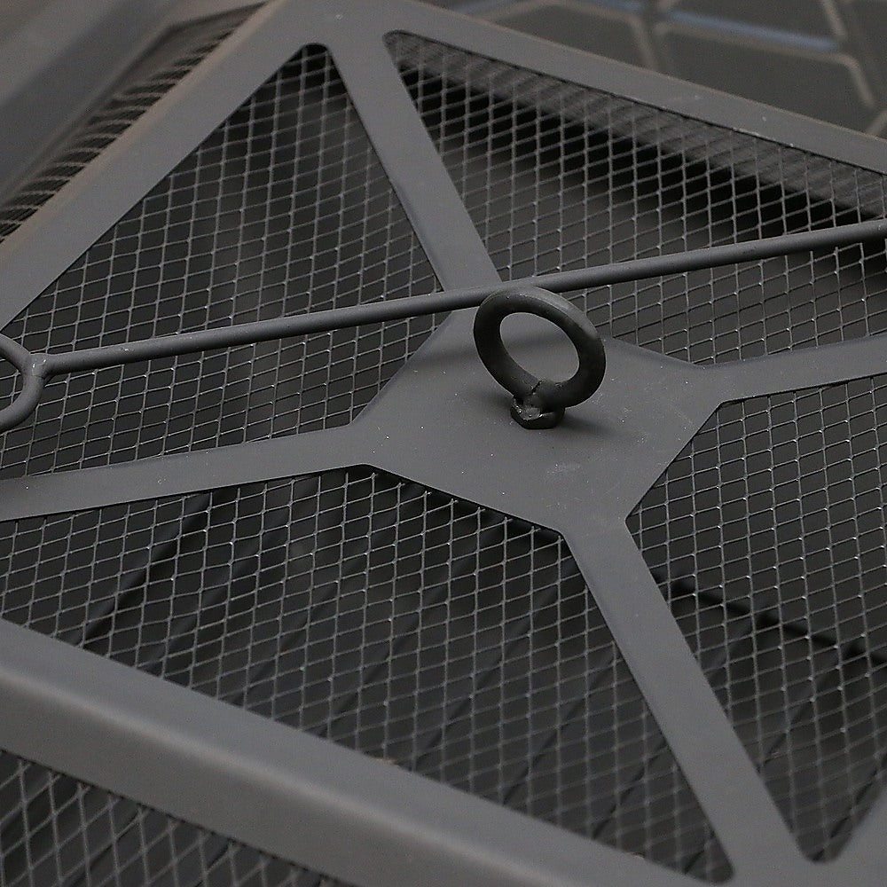 18" Square Metal Fire Pit Outdoor Heater