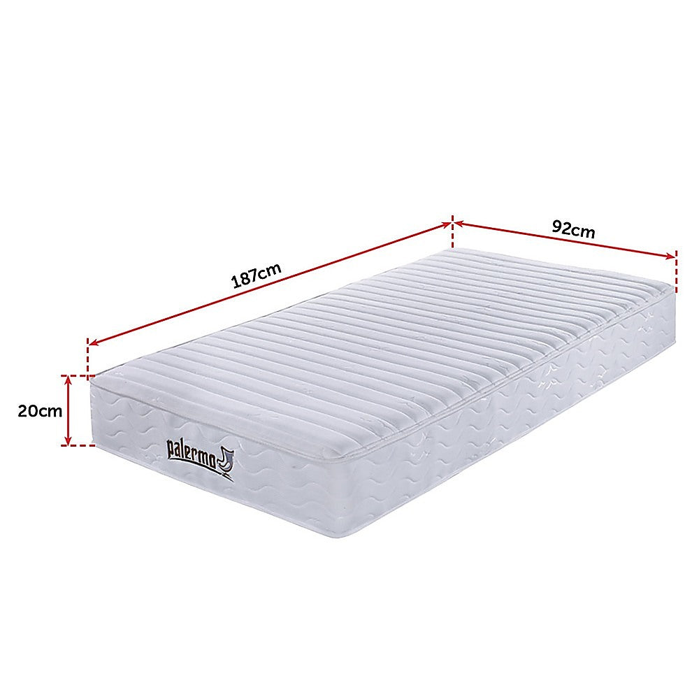 Contour Encased Coil Single Mattress – Hybrid Support with CertiPUR-US® Certified Foam Comfort Layers