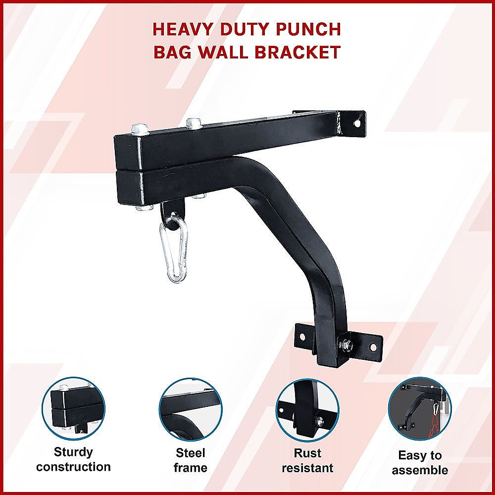 Heavy Duty Punch Bag Wall Bracket Steel Boxing Bag Holder for Home Gym