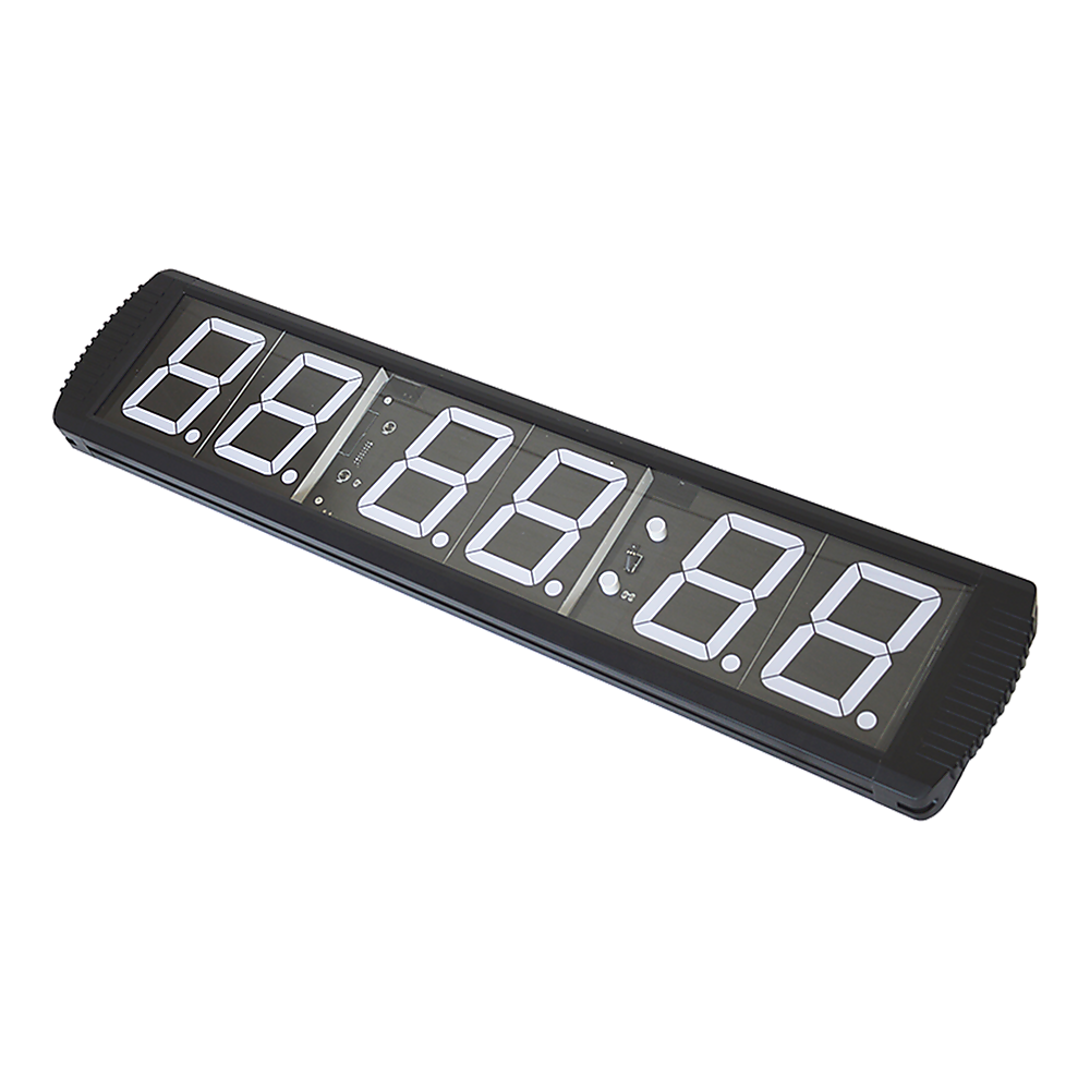 6 Digit Digital Timer Interval Fitness Clock LED Gym Display