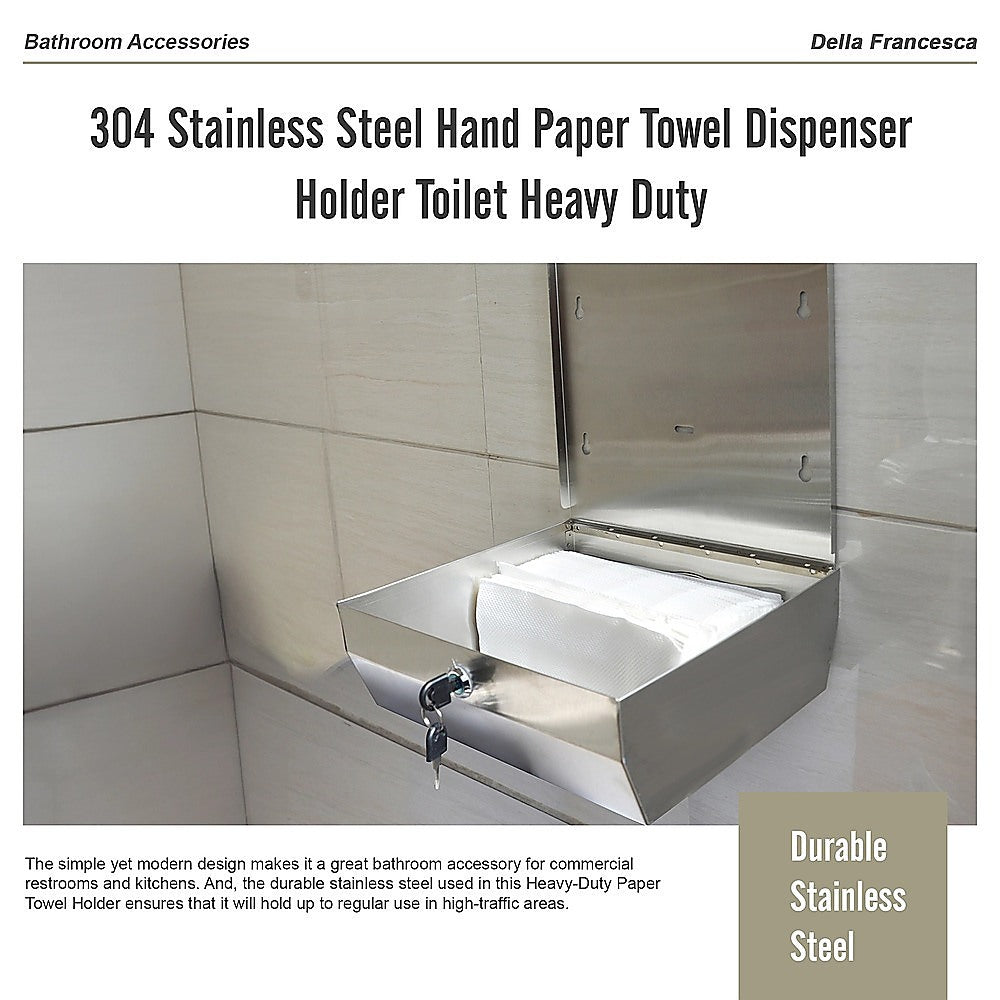 304 Stainless Steel Hand Paper Towel Dispenser Holder Toilet Heavy Duty