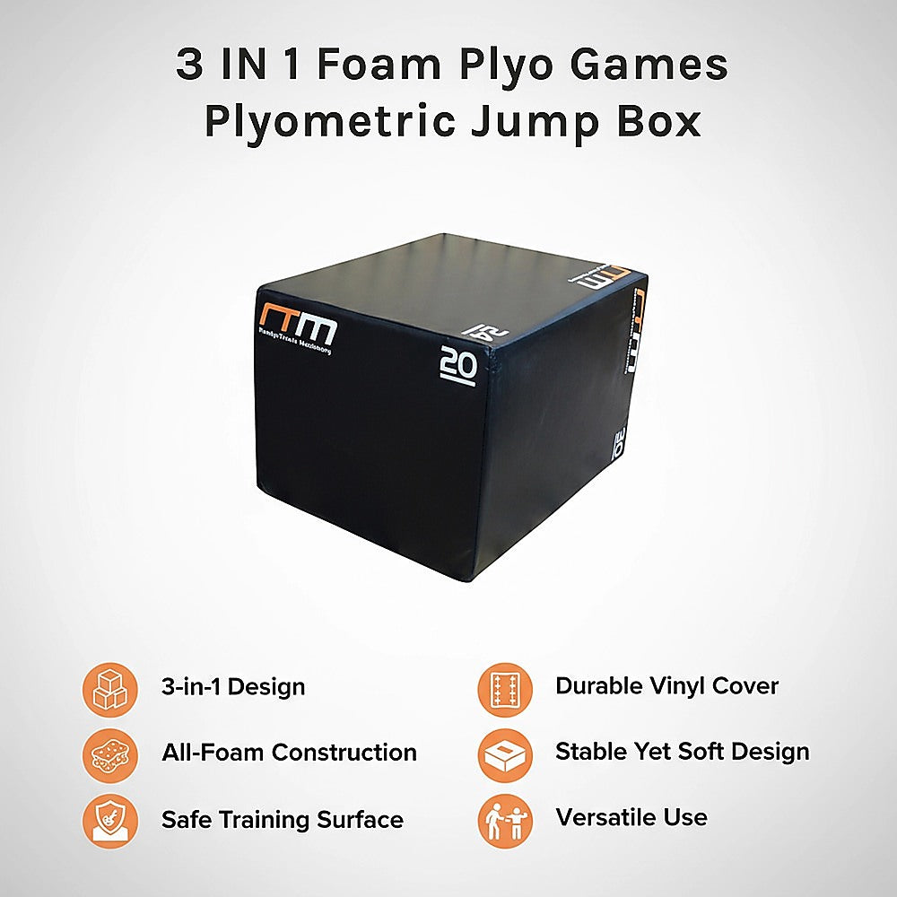3 IN 1 Foam Plyo Games Plyometric Jump Box