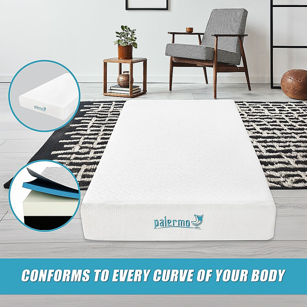 King Single 25cm Gel Memory Foam Mattress – Dual-Layered Comfort with CertiPUR-US® Certified Foam