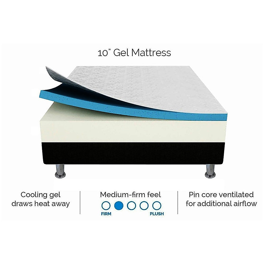 Single 25cm Gel Memory Foam Mattress – Dual-Layered Comfort with CertiPUR-US® Certified Foam