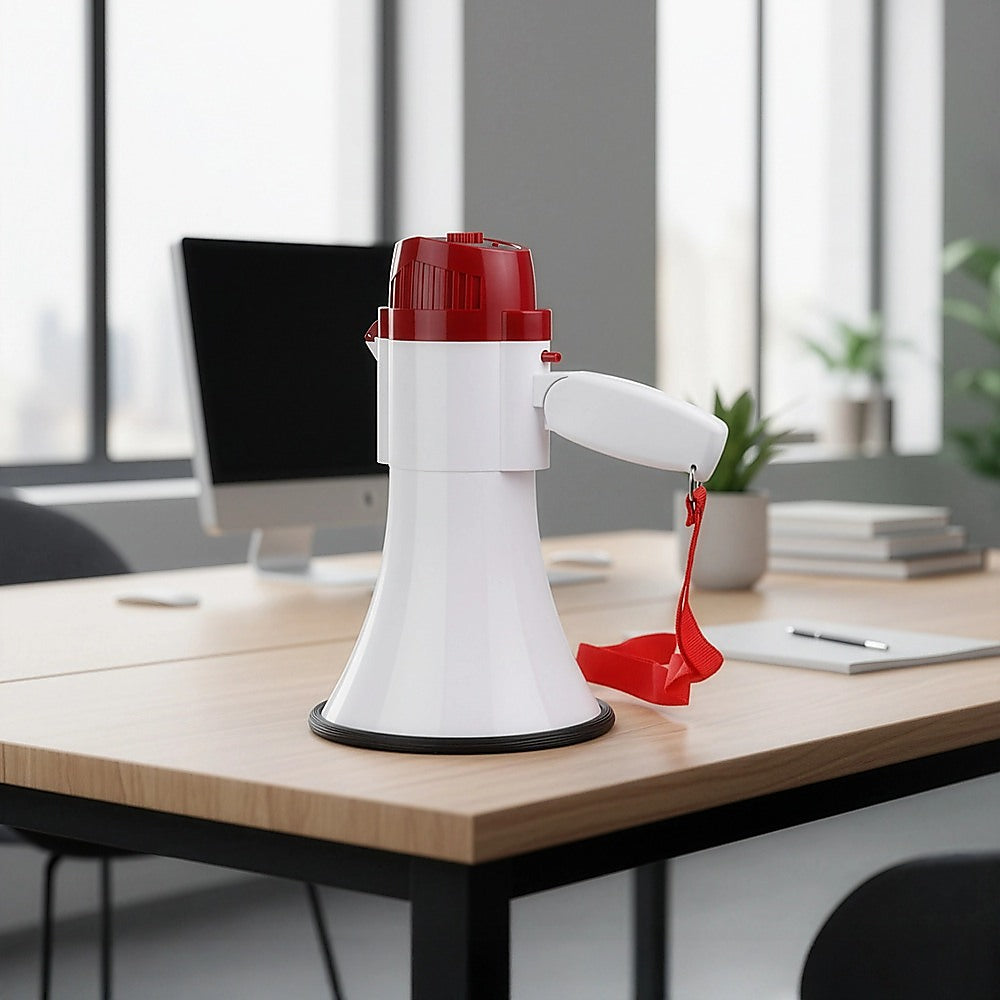 Audio Megaphone 25Watt Bull Horn with Siren