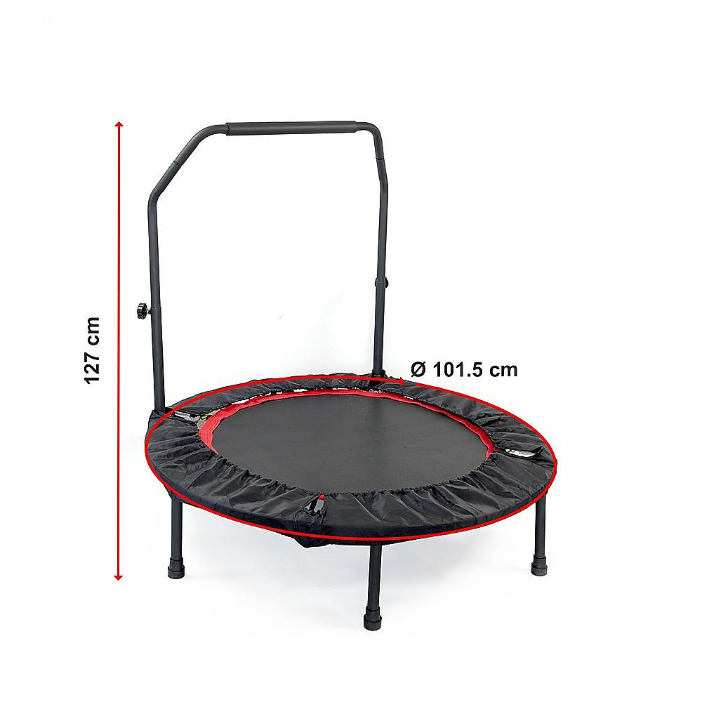 Mini Rebounder Trampoline with Adjustable Handle Fitness Bounce Trainer