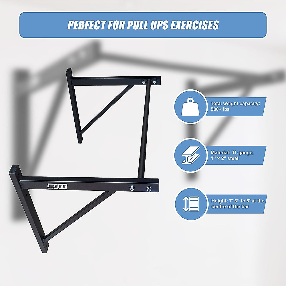 Wall Mounted Pull Up Bar Heavy Duty Chin Up Station for Home Upper Body Training