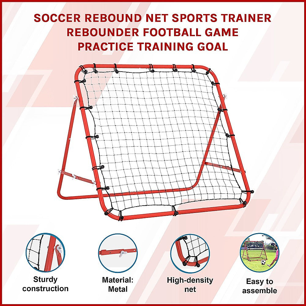 100x100cm Soccer Rebound Net Trainer – Football Rebounder for Practice & Training