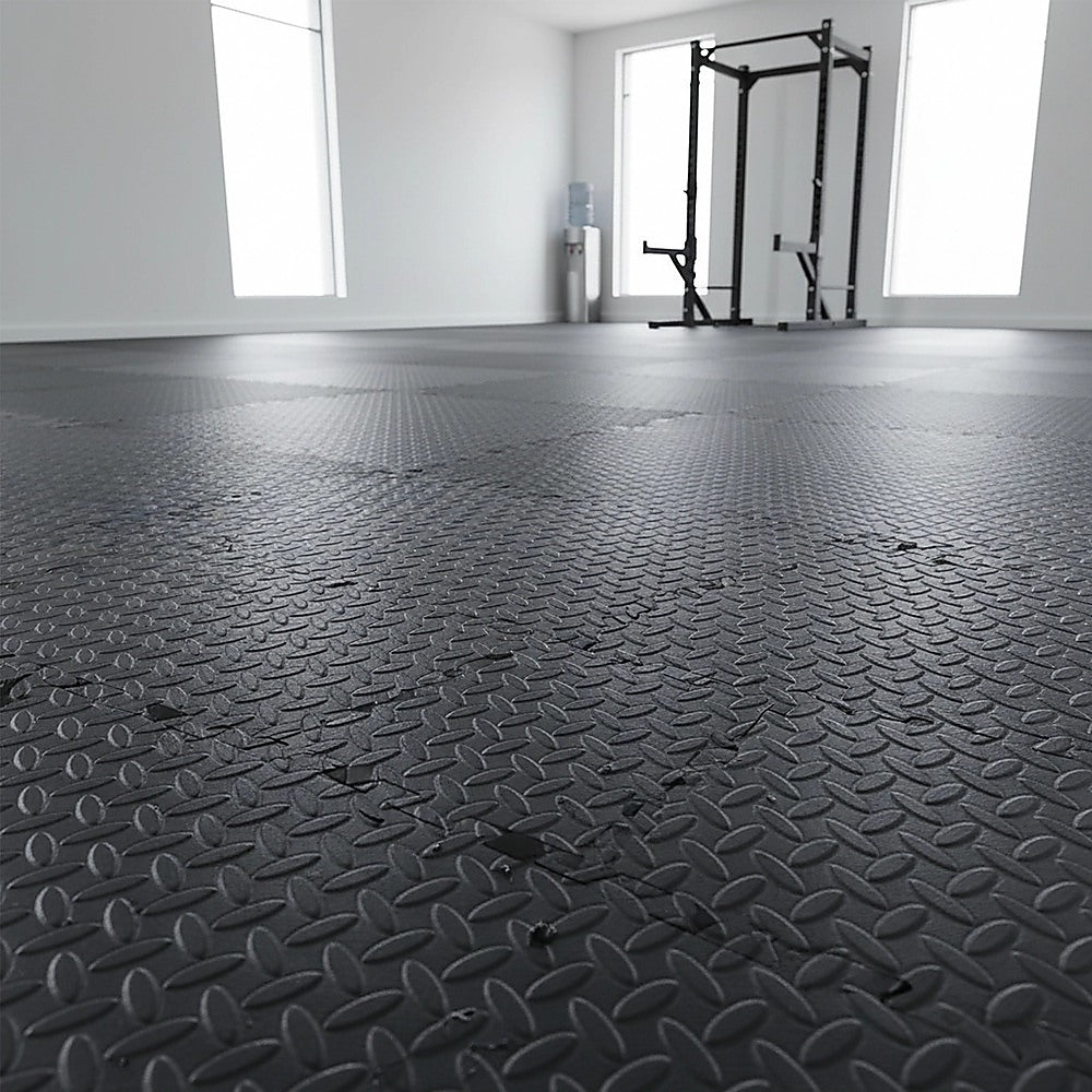 12 Tiles EVA Rubber Foam Gym Mat 60x60cm – 2.5cm Thick Fitness Flooring Set