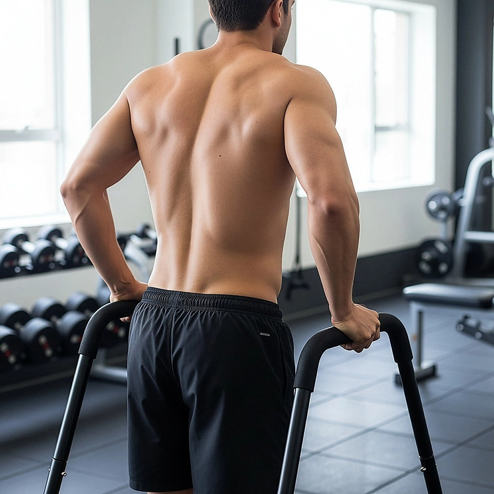 Heavy Duty Body Press Core Bars Push Up Home Gym Parallette Stand