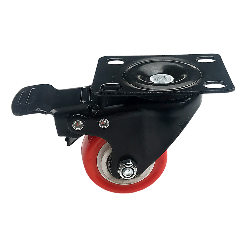 8 x 2 Polyurethane Castor Wheels - Swivel and 4 with brake