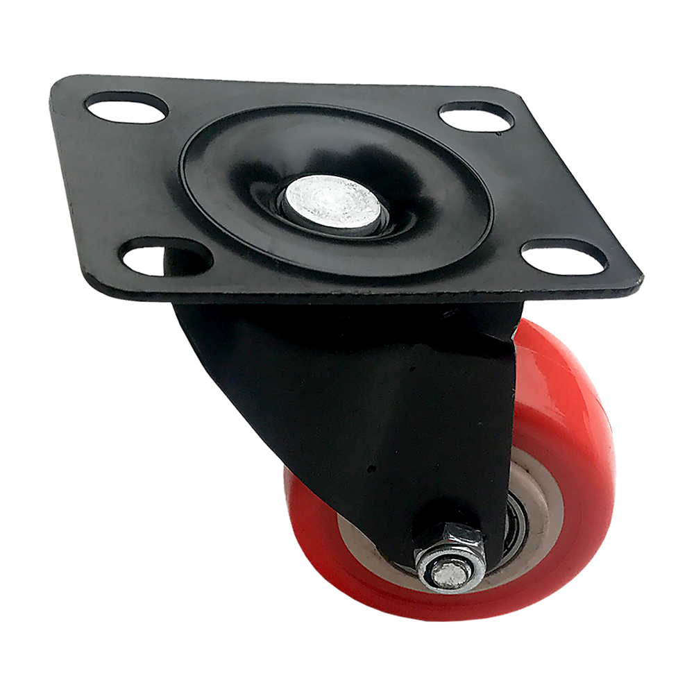 8 x 2 Polyurethane Castor Wheels - Swivel and 4 with brake