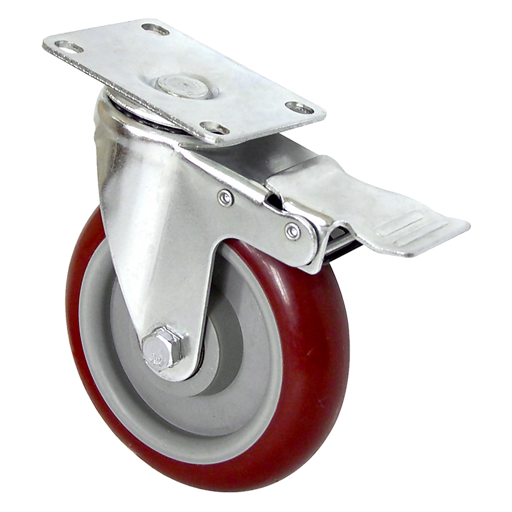 4 X 5 Heavy Duty 400kg Swivel Castor Wheels Trolley Furniture Caster All Brake