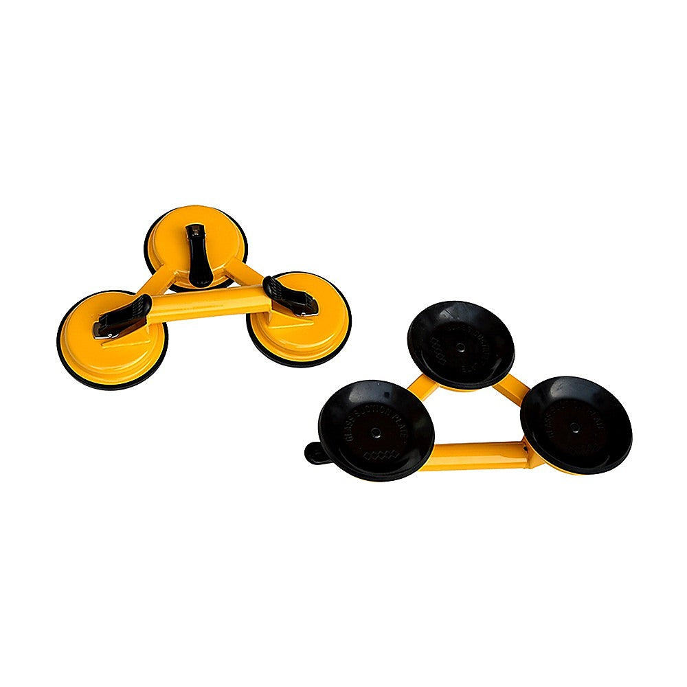 2x 150kg Load Aluminum Triple Suction Cup Pad Glazer Glass Sucker Remover Lifter