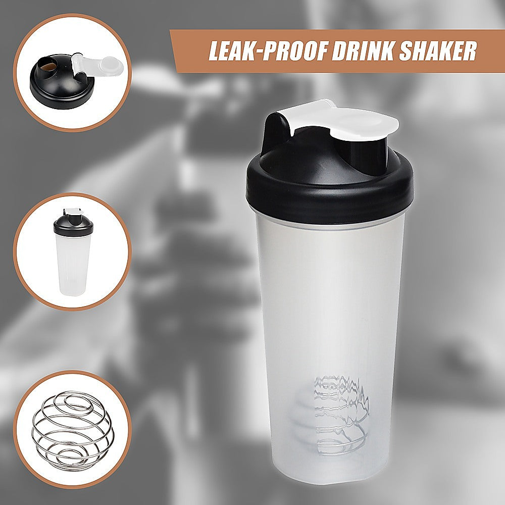10x 700ml Protein Shaker Bottles Gym Supplement Blender Mixer Shake Cups