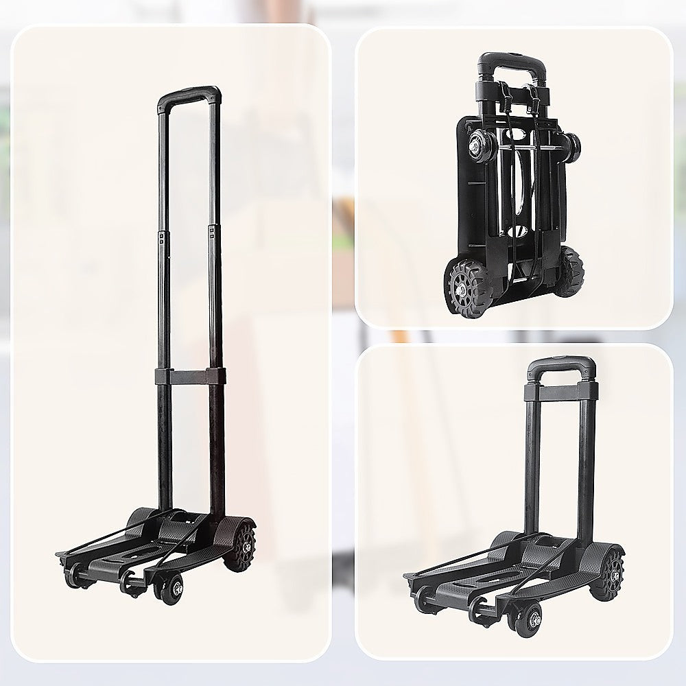 Portable Cart Folding Dolly Push Truck Hand Collapsible Trolley Luggage 70Kg