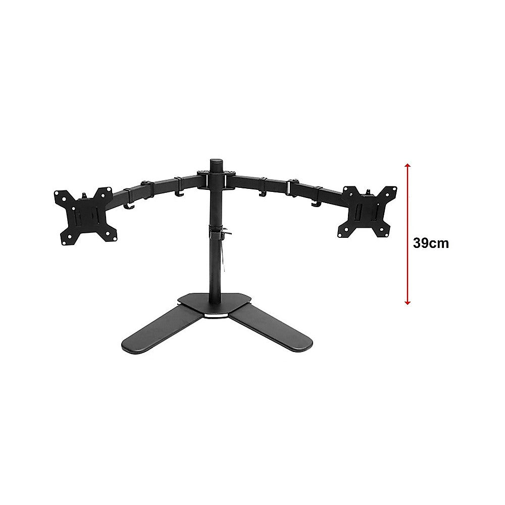13-27 Dual Screen Monitor Stand TV Bracket Computer Display Desk Mount Holder