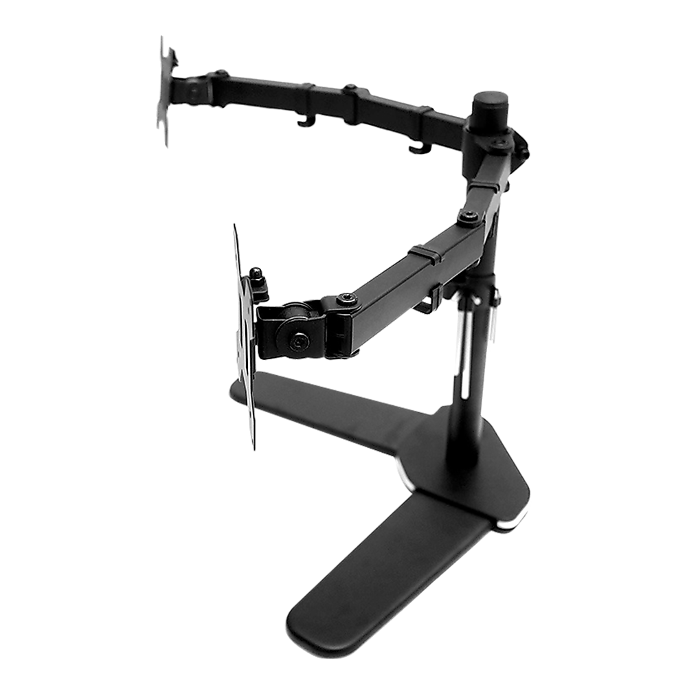 13-27 Dual Screen Monitor Stand TV Bracket Computer Display Desk Mount Holder