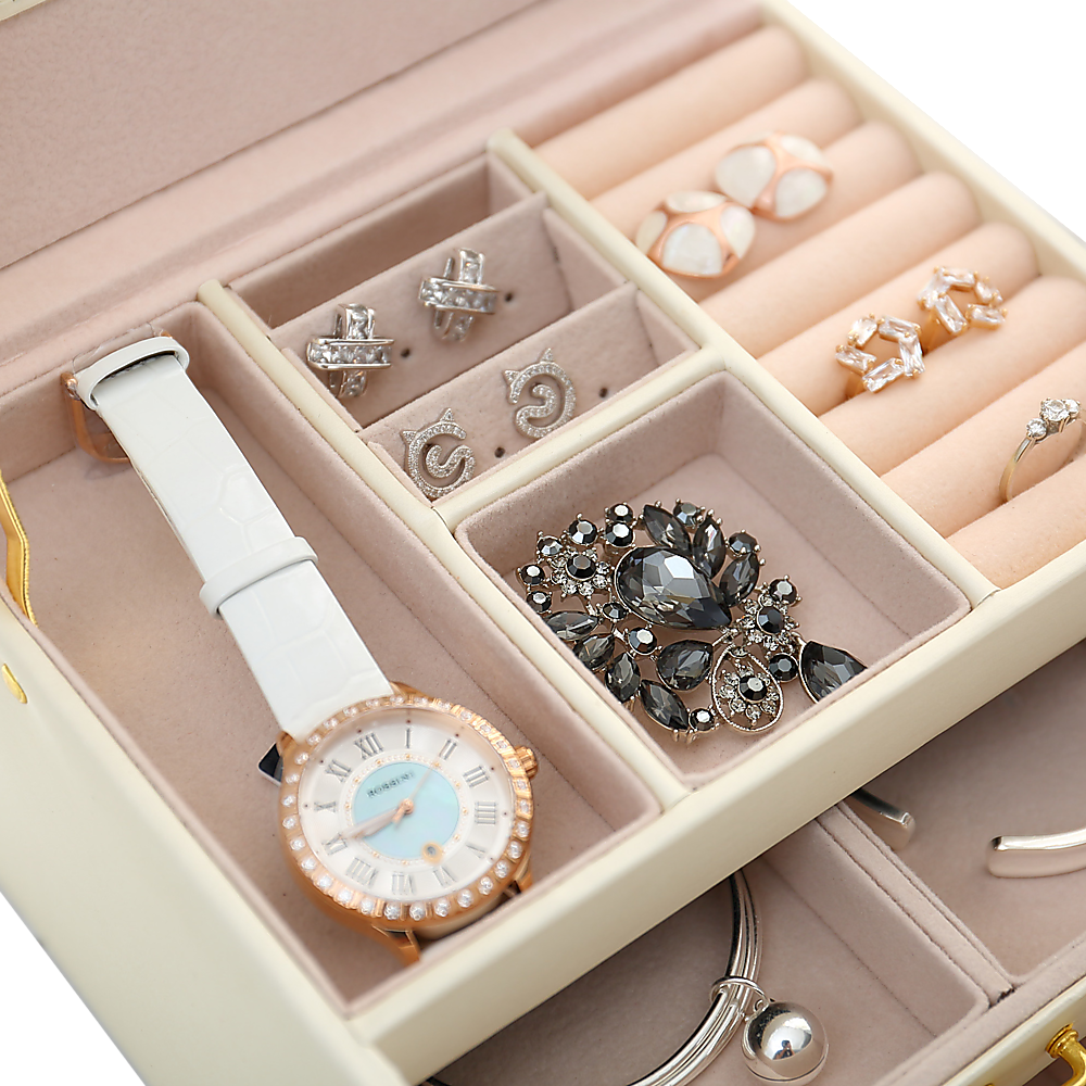 Jewellery Storage Box Girls Ring Necklace Display Organiser Case For Neat Accessory Storage