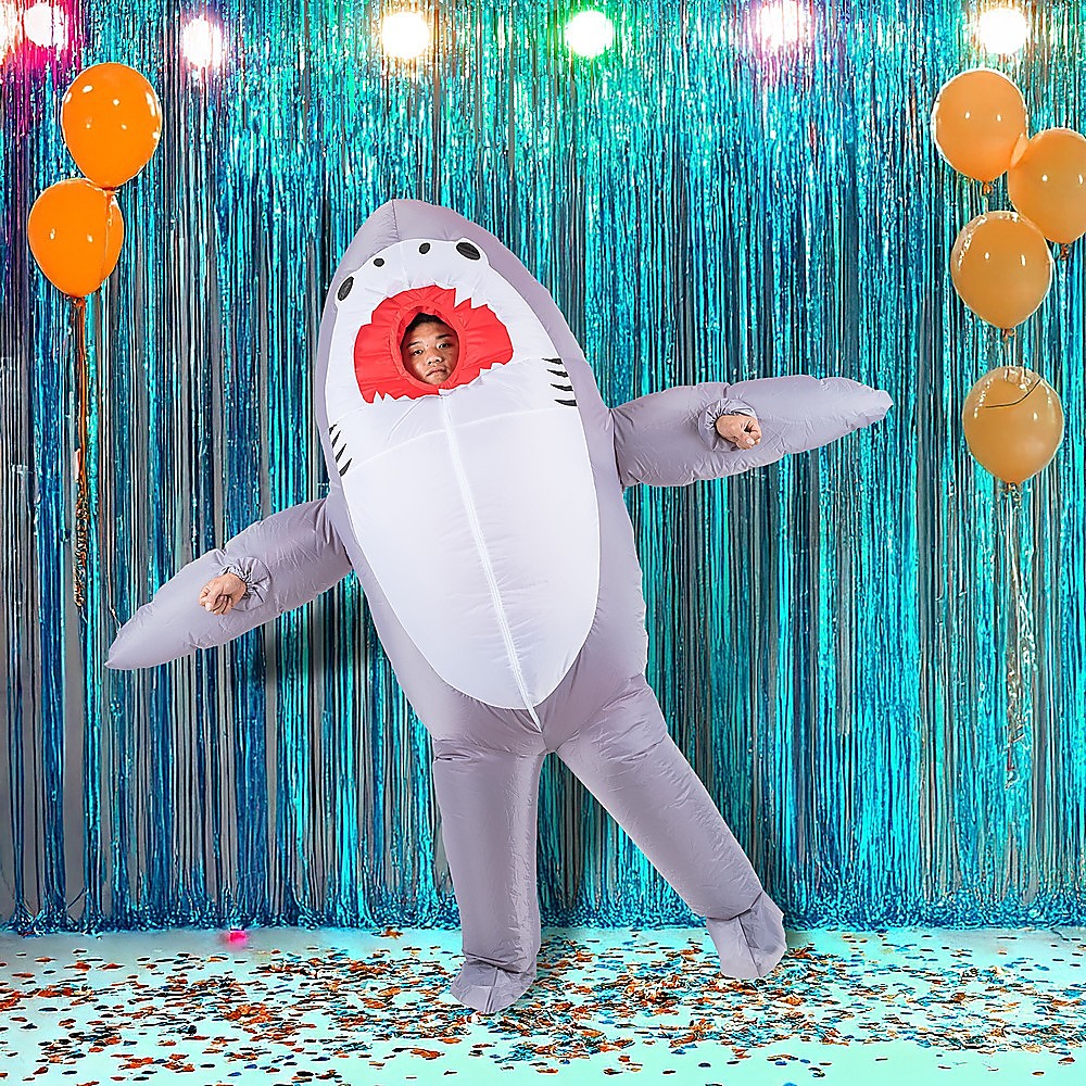 Shark Fancy Dress Fan Inflatable Costume Suit