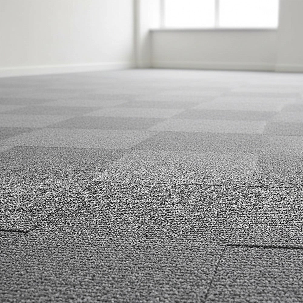 5m2 Box of Premium Carpet Tiles Commercial Domestic Office Heavy Use Flooring Grey