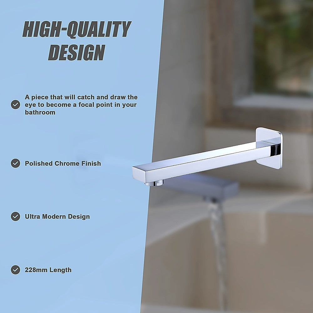 228mm Bath Spout Polished Chrome Finish