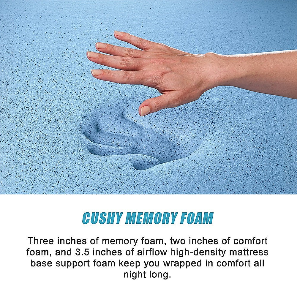 Double 30cm Green Tea Memory Foam Mattress – Cooling Comfort with CertiPUR-US® Certified Foam