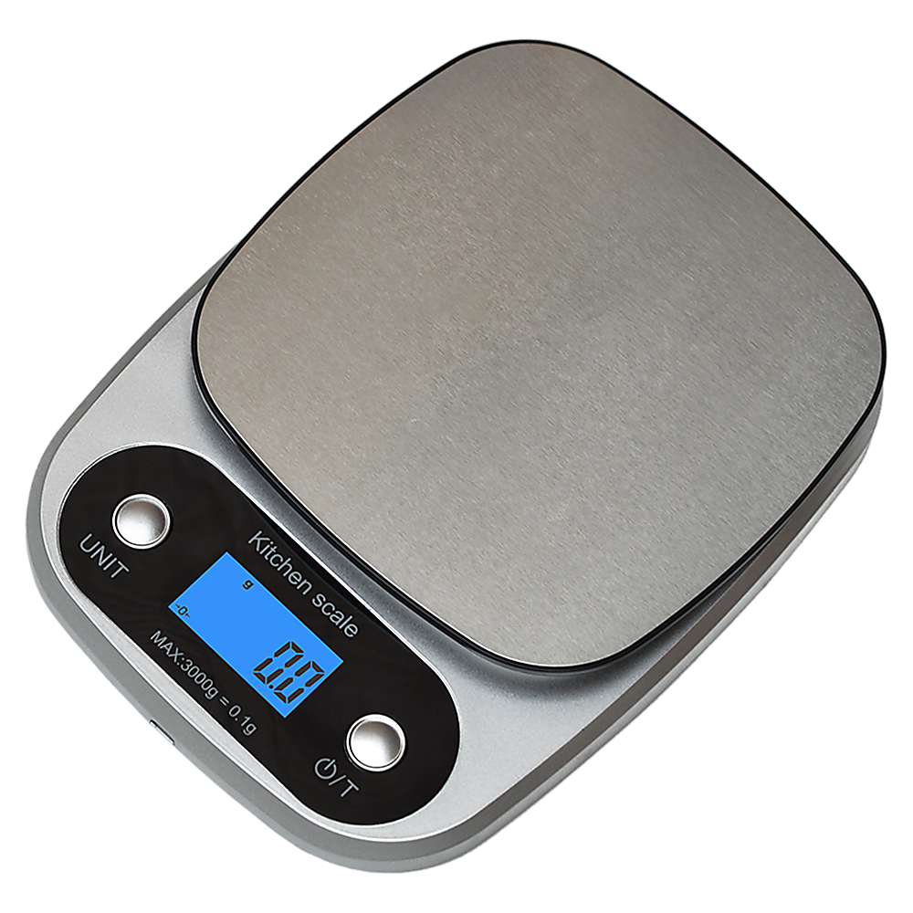 0.1g Digital Kitchen Scale 3kg Rechargeable High Precision Food