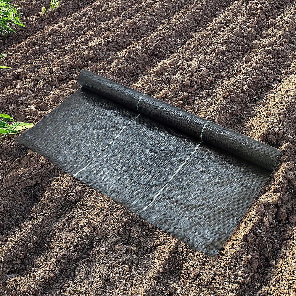 Heavy Duty Weed Control PP Woven Fabric Weed Mat Gardening Plant 1.83m x 30m