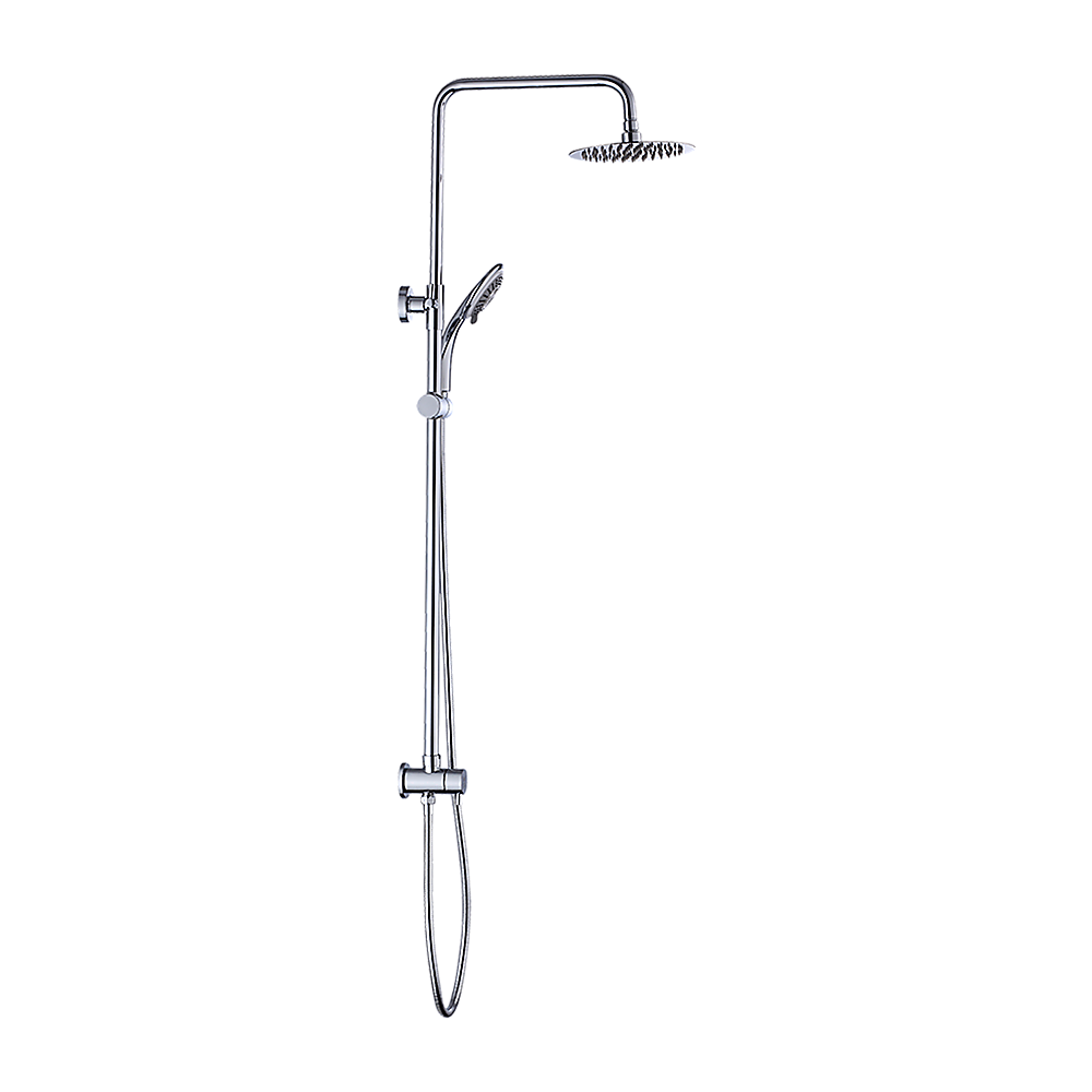 WELS 8 Rain Shower Head Set Rounded Dual Heads Faucet High Pressure Hand Held