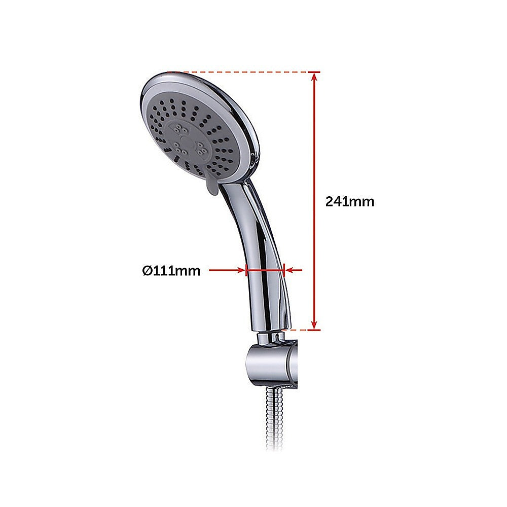 WELS 8 Rain Shower Head Set Rounded Dual Heads Faucet High Pressure With Mixer