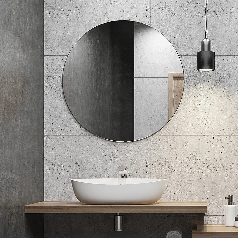 80cm Round Wall Mirror Bathroom Makeup Mirror by Della Francesca