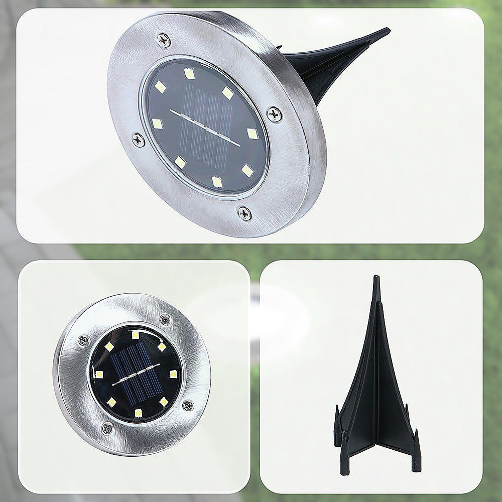 12x Solar Powered LED Buried Inground Recessed Light Garden Outdoor Deck Path