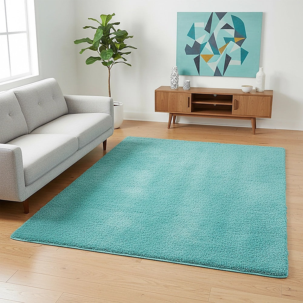 200x140cm Floor Rugs Large Shaggy Rug Area Carpet Bedroom Living Room Mat - Turquoise