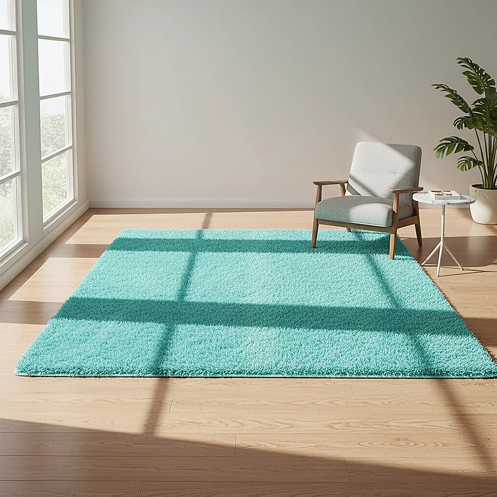 230x200cm Floor Rugs Large Shaggy Rug Area Carpet Bedroom Living Room Mat - Turquoise