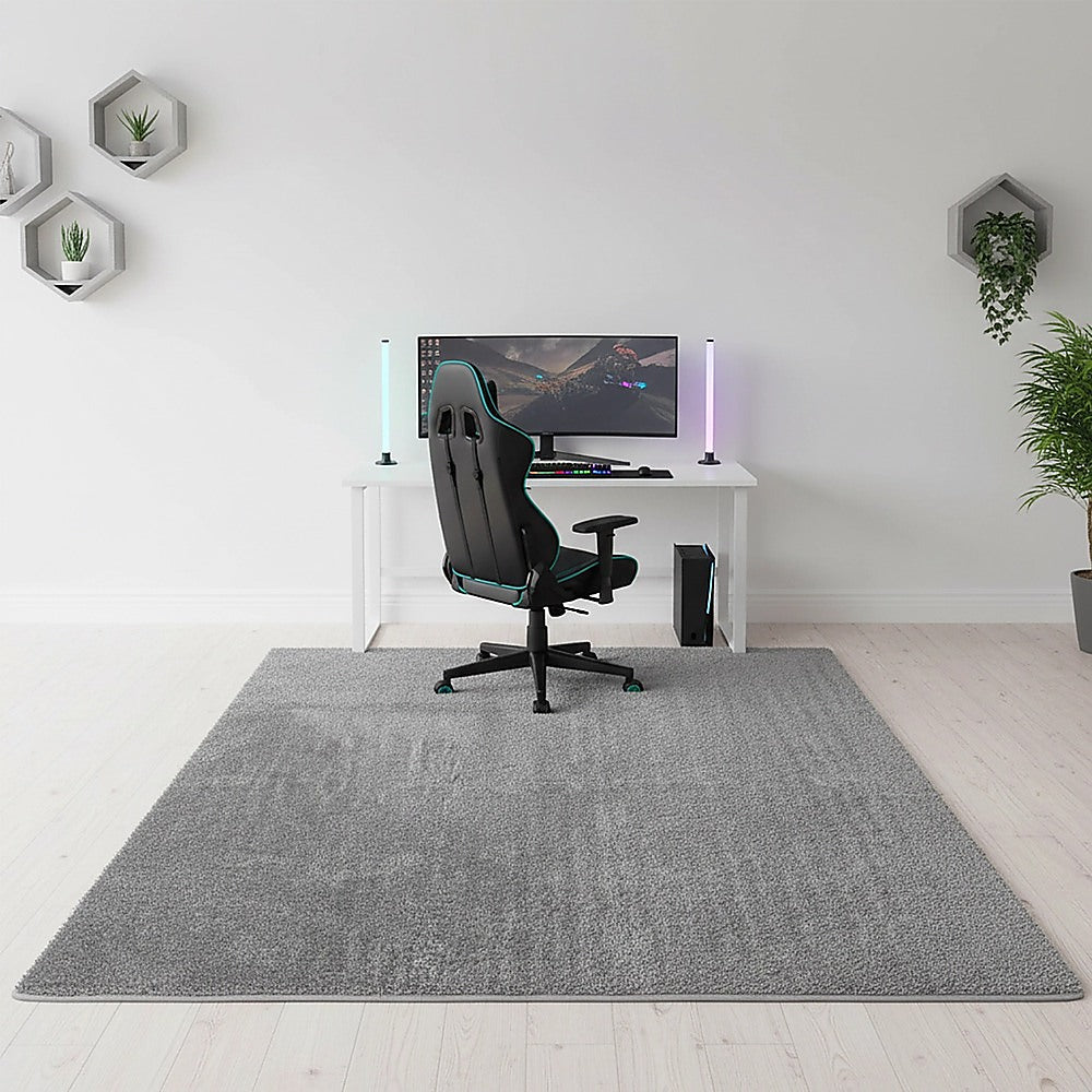 200x140cm Floor Rugs Large Shaggy Rug Area Carpet Bedroom Living Room Mat - Grey