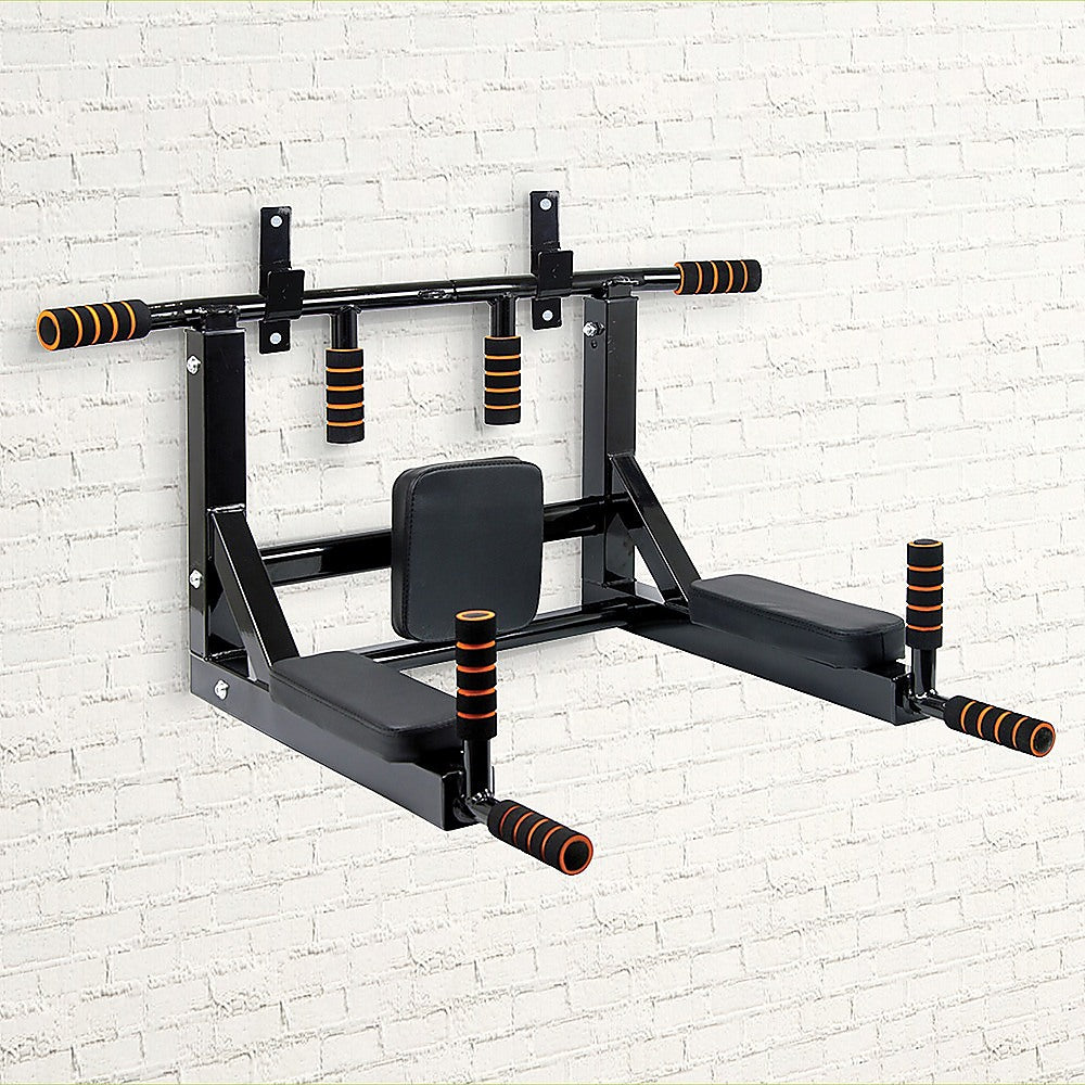 Heavy Duty Wall Mounted Power Station Pull Up Dip Knee Raise Bar